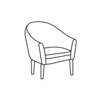 Armchair in hand-drawn style for design, catalogs, furniture site vector