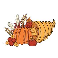 Thanksgiving elements for card design. vector