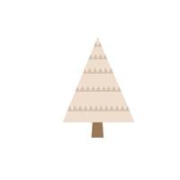 Cute blue christmas tree. Xmas tree for greeting card decoration or logo design vector