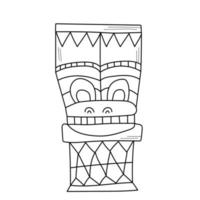 Wood Polynesian Tiki idols vector