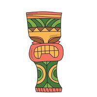 Wood Polynesian Tiki idols vector