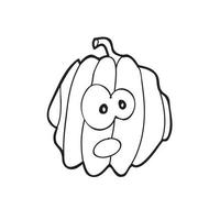 Halloween pumpkin with happy face vector