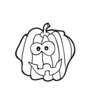 Halloween pumpkin with happy face vector