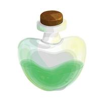 Bottle with liquid potion magic elixir vector