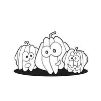 Halloween pumpkin with happy face vector