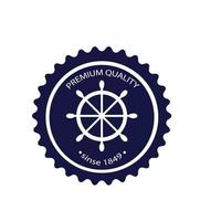 Vintage retro nautical badges, label and icon vector