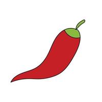 Cartoon red chili pepper mexican design vector