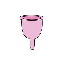 Hand drawn menstrual cup. Zero waste concept vector