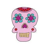 Cinco de Mayo Fiesta hand drawn skull vector