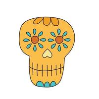 Cinco de Mayo Fiesta hand drawn skull vector