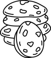 Cookies. vector illustration. Linear sketch