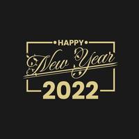 feliz año nuevo caligrafía 2022 vector