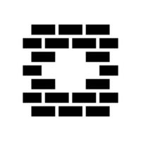 bricks glyph style icon isolated on white background vector