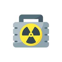 radiation flat style icon isolated on white background vector