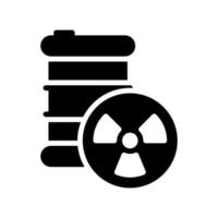 radiation glyph style icon isolated on white background vector