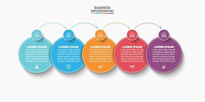 Presentation infographic template vector