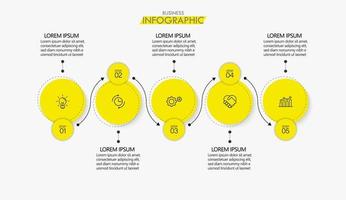 Presentation infographic template vector