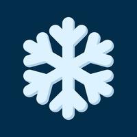Snowflake Vector Illustration. Christmas and Winter Traditional symbol for logo, print, sticker, emblem, greeting and invitation card design and decoration