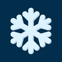 Ilustración de vector de copo de nieve. símbolo tradicional de Navidad e invierno para diseño y decoración de logotipos, estampados, adhesivos, emblemas, tarjetas de felicitación e invitaciones