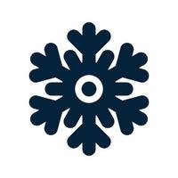 Snowflake Silhouette. Christmas and Winter Traditional symbol for logo, web, print, sticker, emblem, greeting and invitation card design and decoration vector