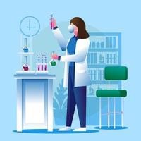 Females Scientist in Laboratory vector