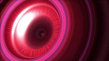 Cercle rose futuriste 3d avec effet d'ondulation des vagues