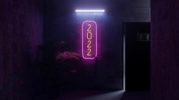 loop senza soluzione di continuità astratto 3d render lampeggia neon 2022 metraggio video