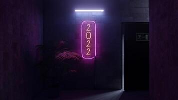 loop senza soluzione di continuità astratto 3d render lampeggia neon 2022 metraggio video