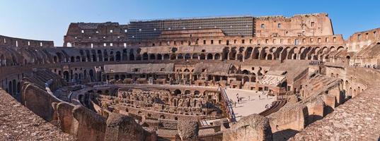 Scenic panoramic view inside the Colosseum