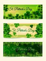 St. Patrick's Day Banner With Clover vector