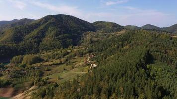 Aerial view at Zaovine lake in Serbia video