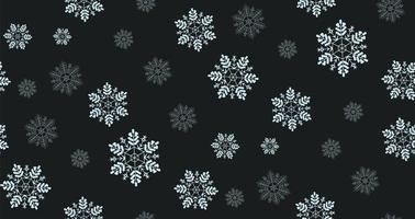 Snowflakes Seamless Background Pattern Dark Theme