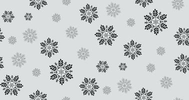 Snowflakes Seamless Background Pattern  Black and White photo