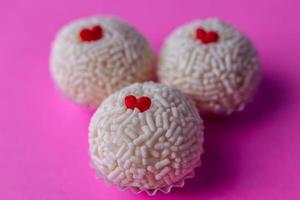 galletas de azúcar rosa y blanco foto