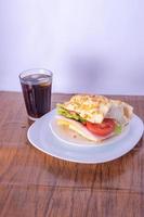 sandwich with salad photo