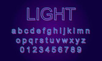 Editable text effect light title style vector