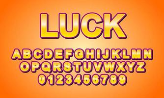 Editable text effect luck title style vector