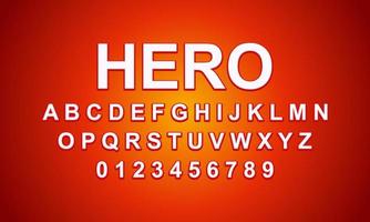 Editable text effect hero title style vector