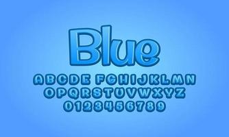 blue style editable text effect vector