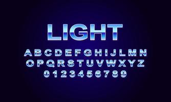 light style editable text effect vector