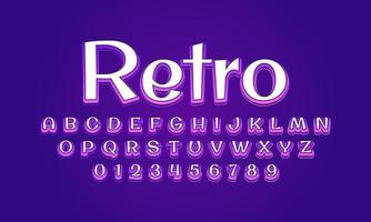 efecto de texto editable de estilo retro vector