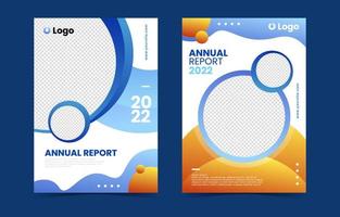 Annual Report for Business Set Template vector