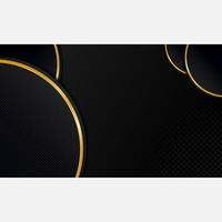 radial black elegant background gold line vector