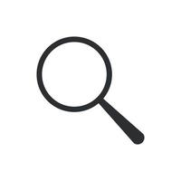 Magnifying glass icon vector. search, loupe, lens, glass, magnifier, find, zoom sign icon. Free Vector