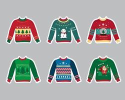 Christmas Ugly Sweater Collection vector