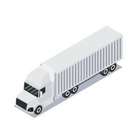 Isometric design of trailer export container vector