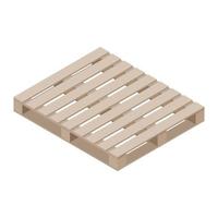 Isometric design of pallet for packaging stacking vector