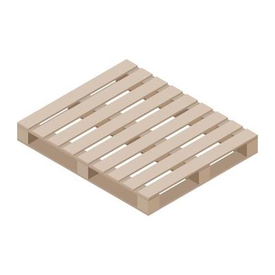 Isometric design of pallet for packaging stacking