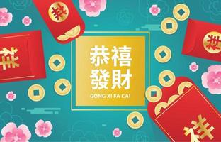 Chinese New Year Red Pocket Background vector