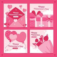 Valentine Day Social Media Post vector